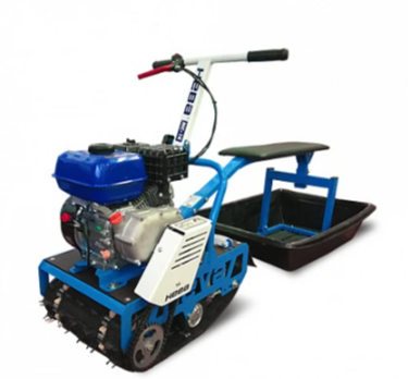 Мотобуксировщик НЕВА МС-1К с санями и сиденьем в Тобольске