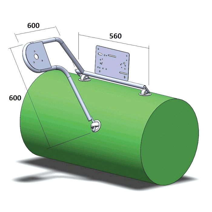 Стойка рулевая с креплением на баллон надувной лодки 25мм в Тобольске