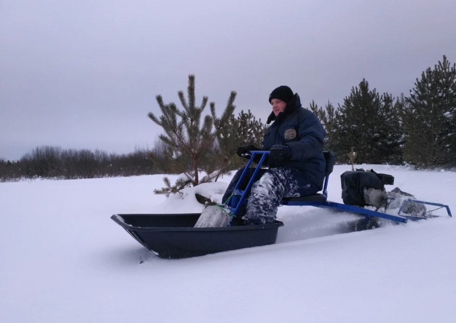 Мотобуксировщик толкач Альбатрос-XL8 с модулем. С фарой, тележки в Тобольске