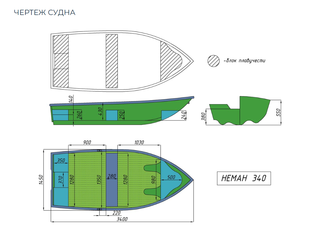 Стеклопластиковая лодка Neman-340 (тримаран) в Тобольске