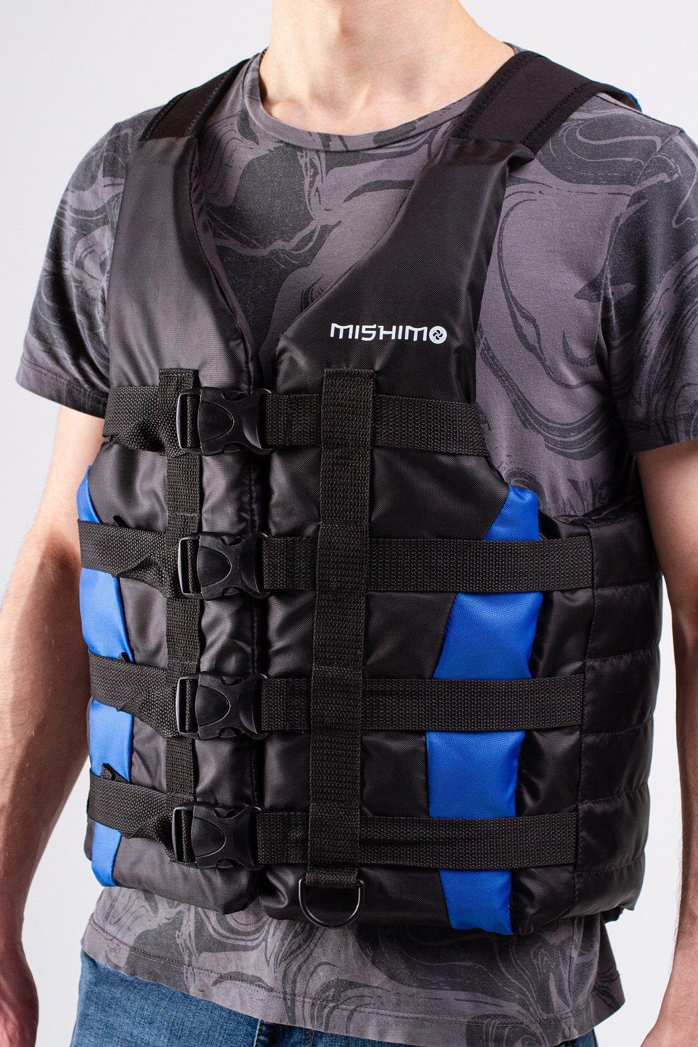 Жилет спасательный MISHIMO PRO Премиум качества Черно-синий в Тобольске