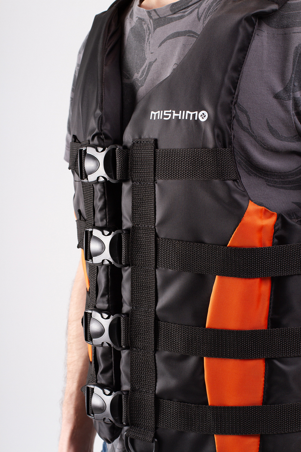 Жилет спасательный MISHIMO PRO Премиум качества Черно-оранжевый в Тобольске