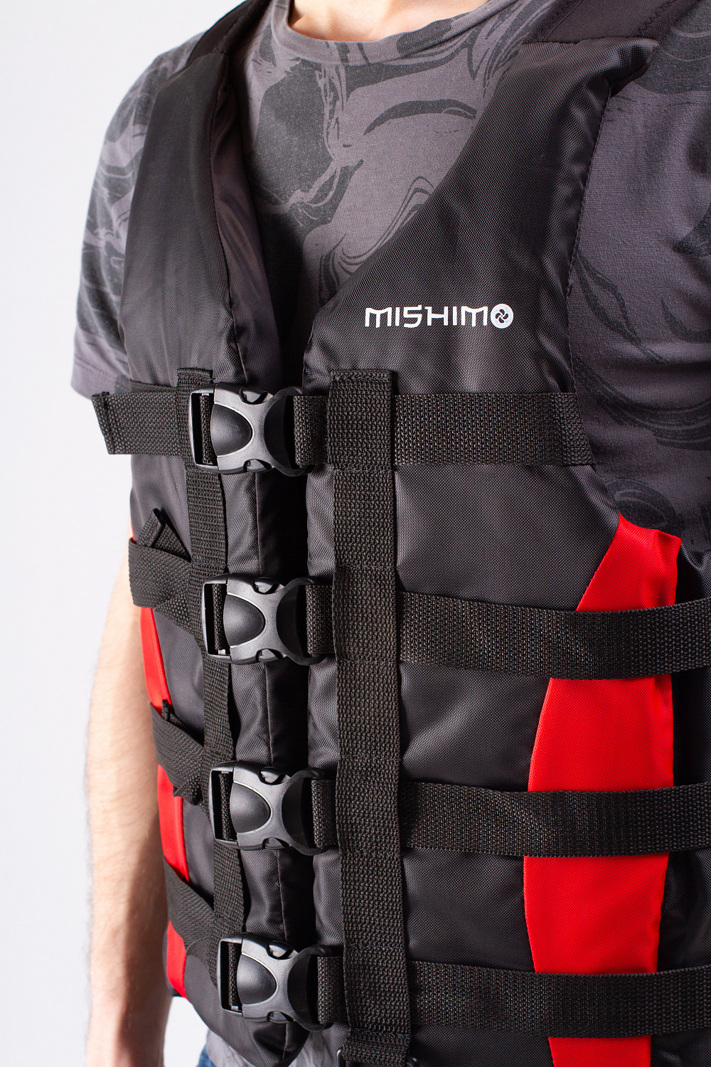 Жилет спасательный MISHIMO PRO Премиум качества Черно-красный в Тобольске